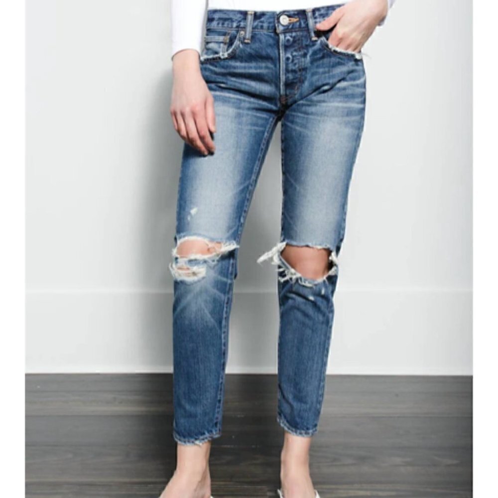 Moussy Latrobe Distressed Busted Knees Denim Jeans 25​​​​​​​​​​​​​​​​​​​​​